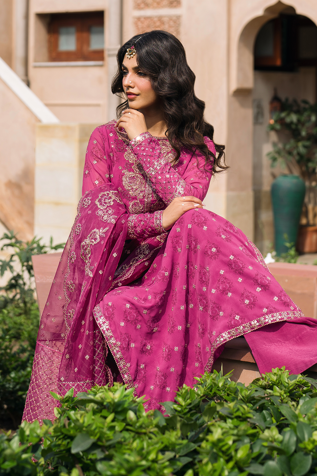 Iznik | Bandhani Formals | UE-326 - by - Libasekhas UK - Registered Vendor of : Iznik - 100% Original Designer Dresss