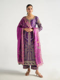 Gulaal | Aira Printed Silk | Plum Noir - by Libasekhas UK - Registered Vendor of : Gulaal - 100% Original Designer Dress