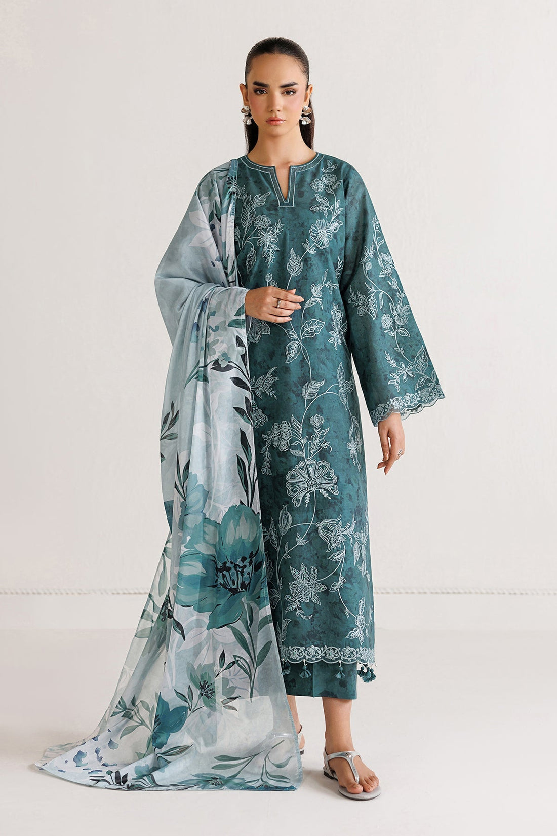 Baroque | Luxury Summer Pret | F-4493 - by Libasekhas UK - Registered Vendor of : Baroque - 100% Original Designer Dress