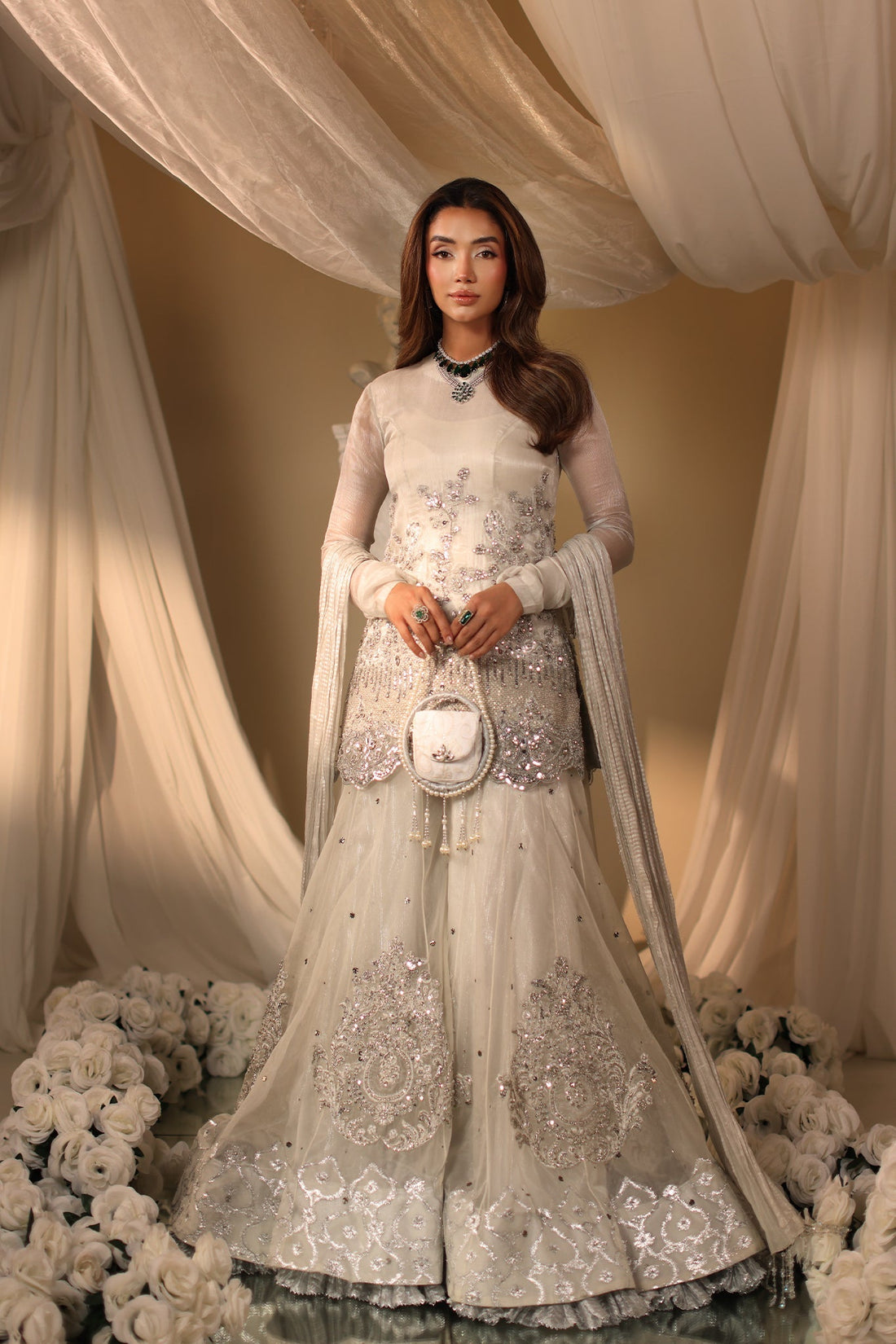 Musferah Saad | Casa Blance | Ivory Serenade - by Libasekhas UK - Registered Vendor of : Musferah Saad - 100% Original Designer Dress