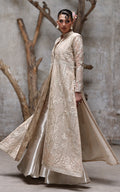 Threads and Motifs | Formal Dresses 25 | NET EMBROIDERED JACKET WITH GHARARA - by Libasekhas UK - Registered Vendor of : Threads and Motifs - 100% Original Designer Dress