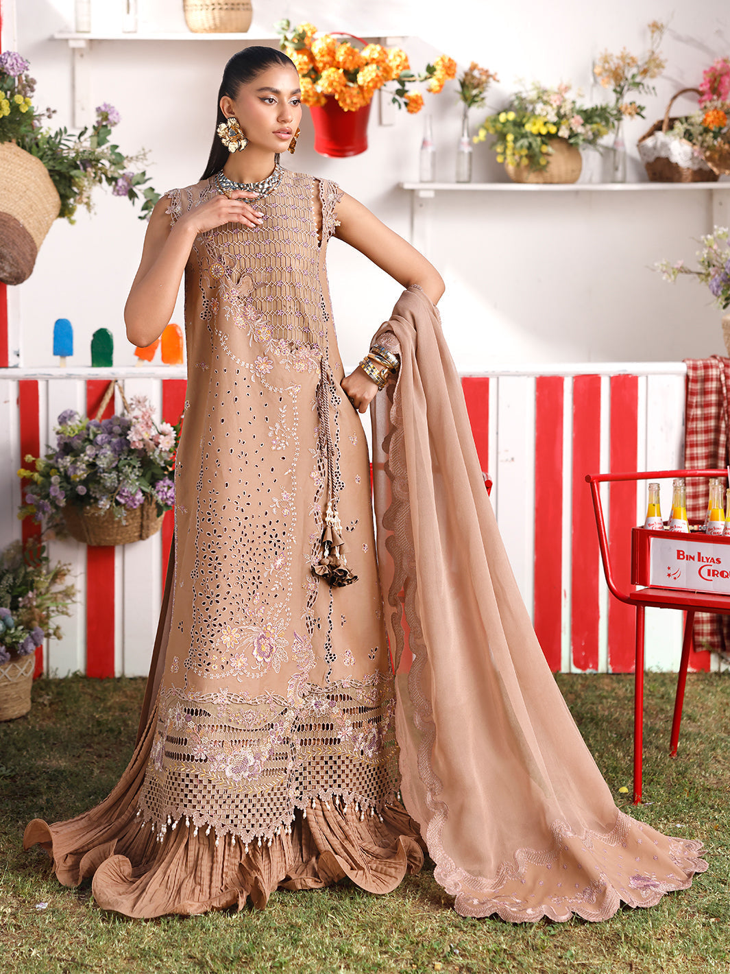 Bin Ilyas | Carnival Summer Edit 25 | 34 - A - by - Libasekhas UK - Registered Vendor of : Bin Ilyas - 100% Original Designer Dresss