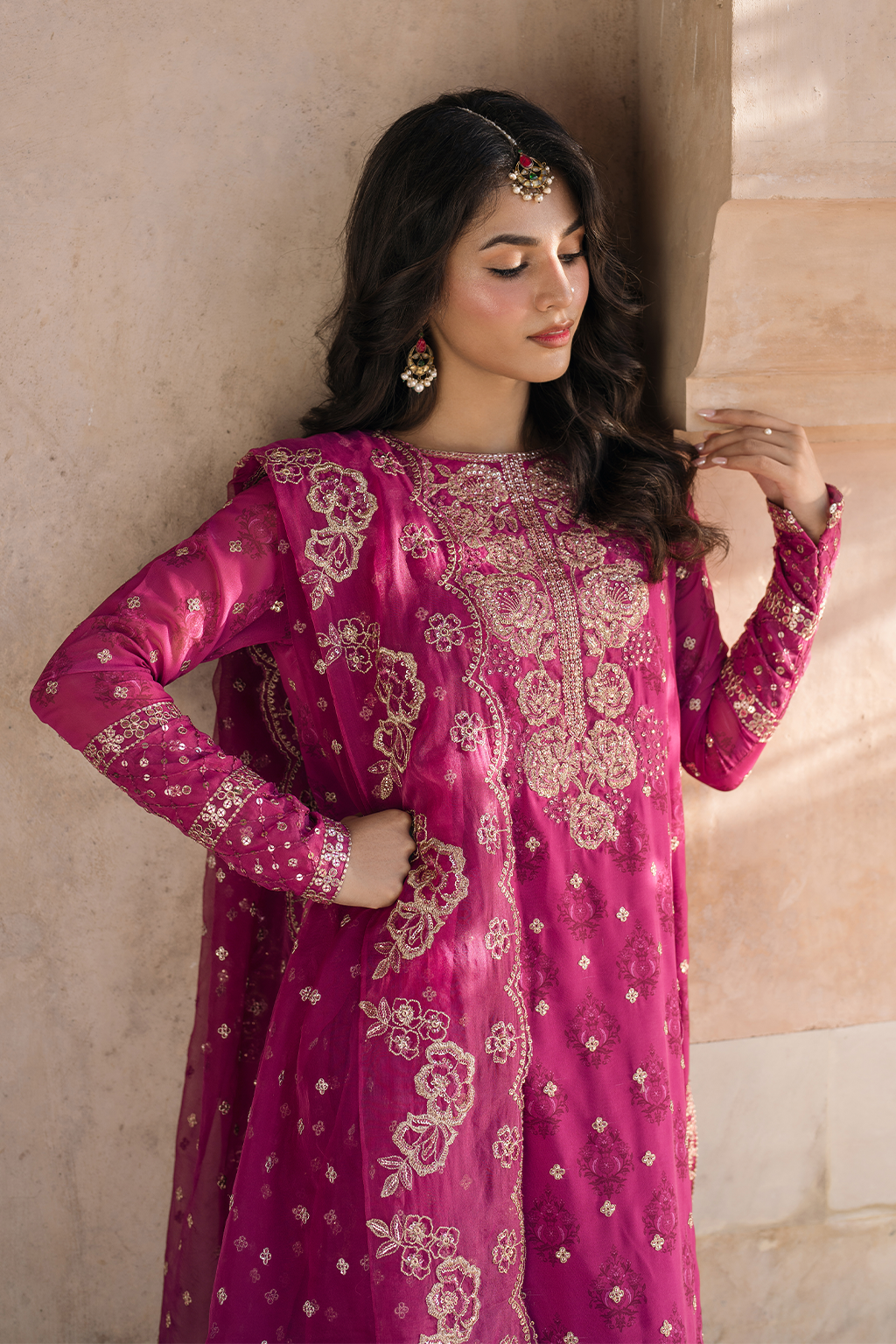 Iznik | Bandhani Formals | UE-326 - by - Libasekhas UK - Registered Vendor of : Iznik - 100% Original Designer Dresss