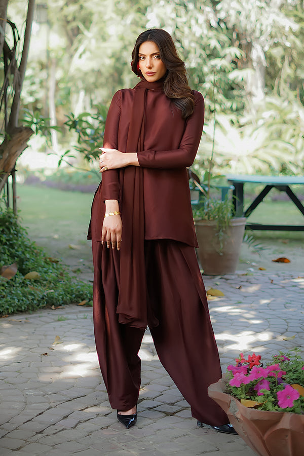 Erum Khan | Nue Pret | Espresso Gloe - by Libasekhas UK - Registered Vendor of : Erum Khan - 100% Original Designer Dress