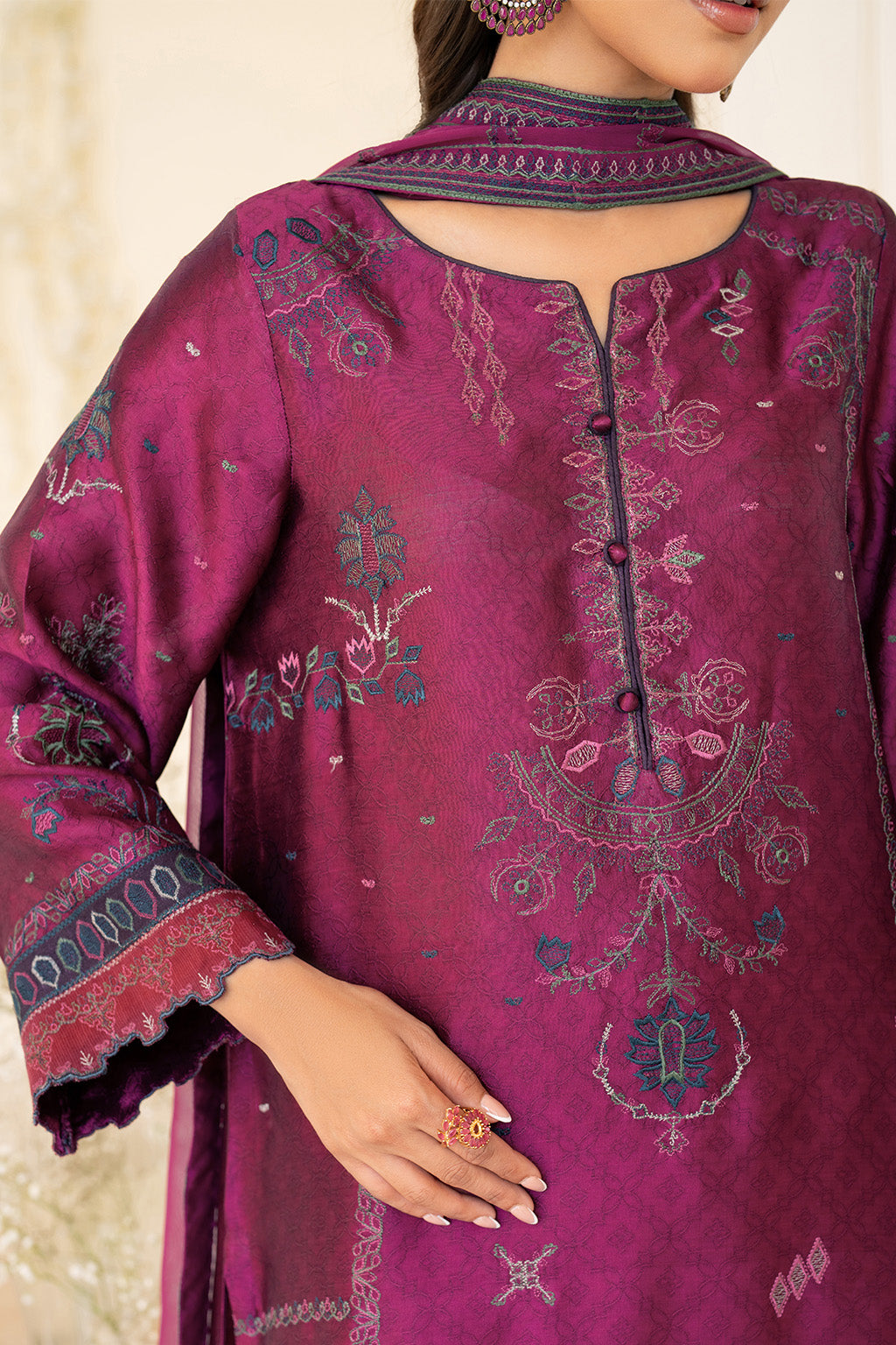 Iznik | Festive Formal | UE-436 Embroidered Pure silk - by Libasekhas UK - Registered Vendor of : Iznik - 100% Original Designer Dress