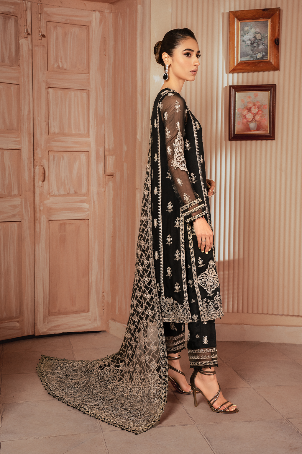 Iznik | Chiffon Kari | ICK-03 Embroidered Chiffon - by - Libasekhas UK - Registered Vendor of : Iznik - 100% Original Designer Dresss
