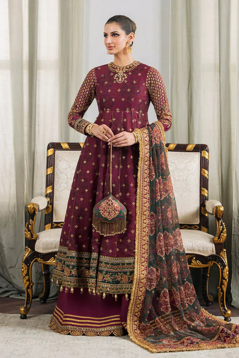 Baroque | Chantelle Embroidered Collection | CH12-03 - by - Libasekhas UK - Registered Vendor of : Baroque - 100% Original Designer Dresss