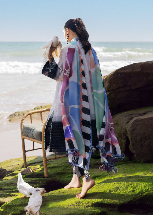 Sadaf Fawad Khan | Siraa Lawn 25 | Kantha Rose - by - Libasekhas UK - Registered Vendor of : Sadaf Fawad Khan - 100% Original Designer Dresss