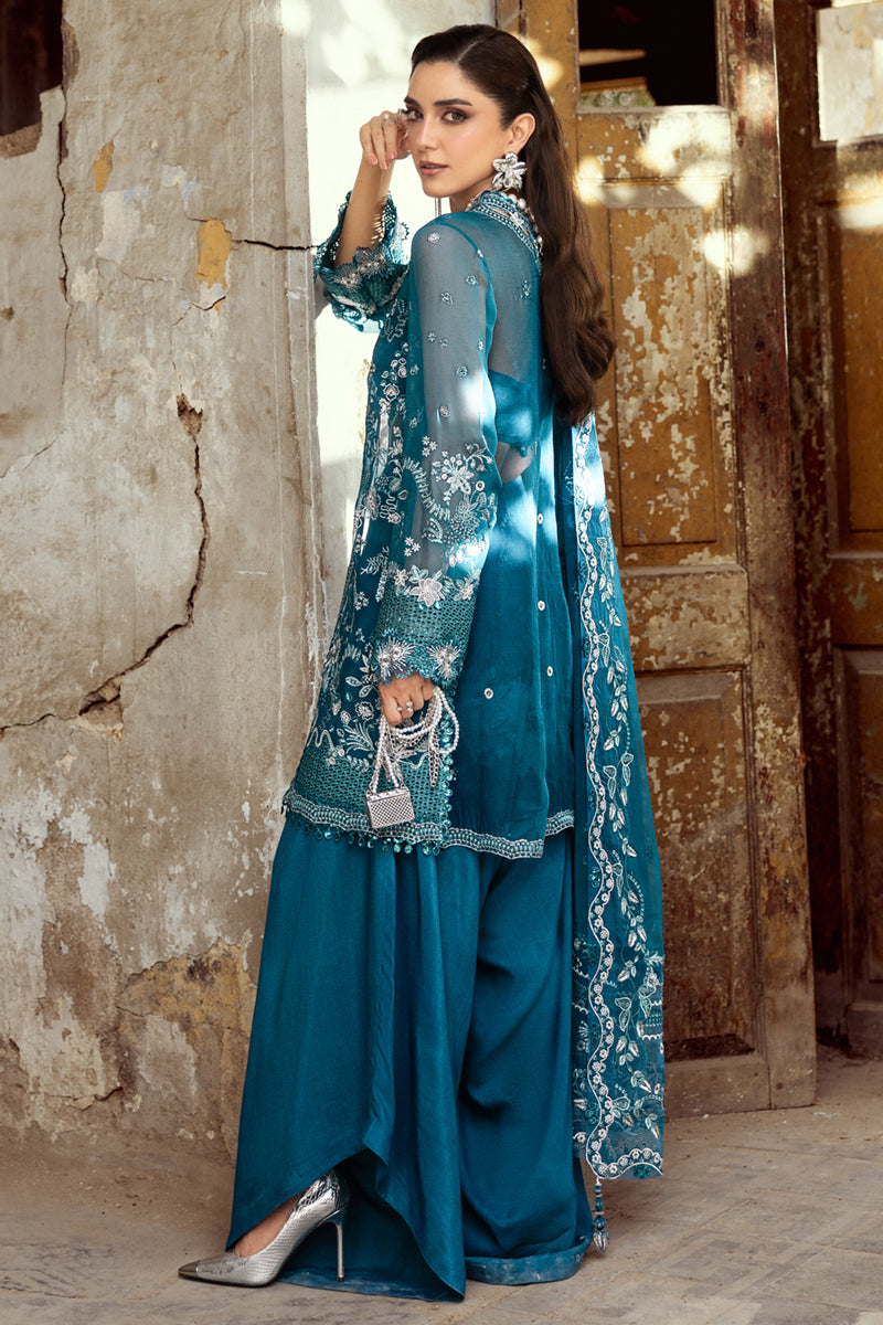 Qalamkar | Chiffon Edit | WC-04 NESSA - by Libasekhas UK - Registered Vendor of : Qalamkar - 100% Original Designer Dress