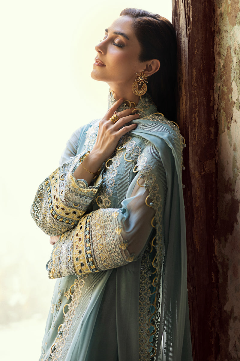 Qalamkar | Chiffon Edit | WC-08 VEVIN - by Libasekhas UK - Registered Vendor of : Qalamkar - 100% Original Designer Dress