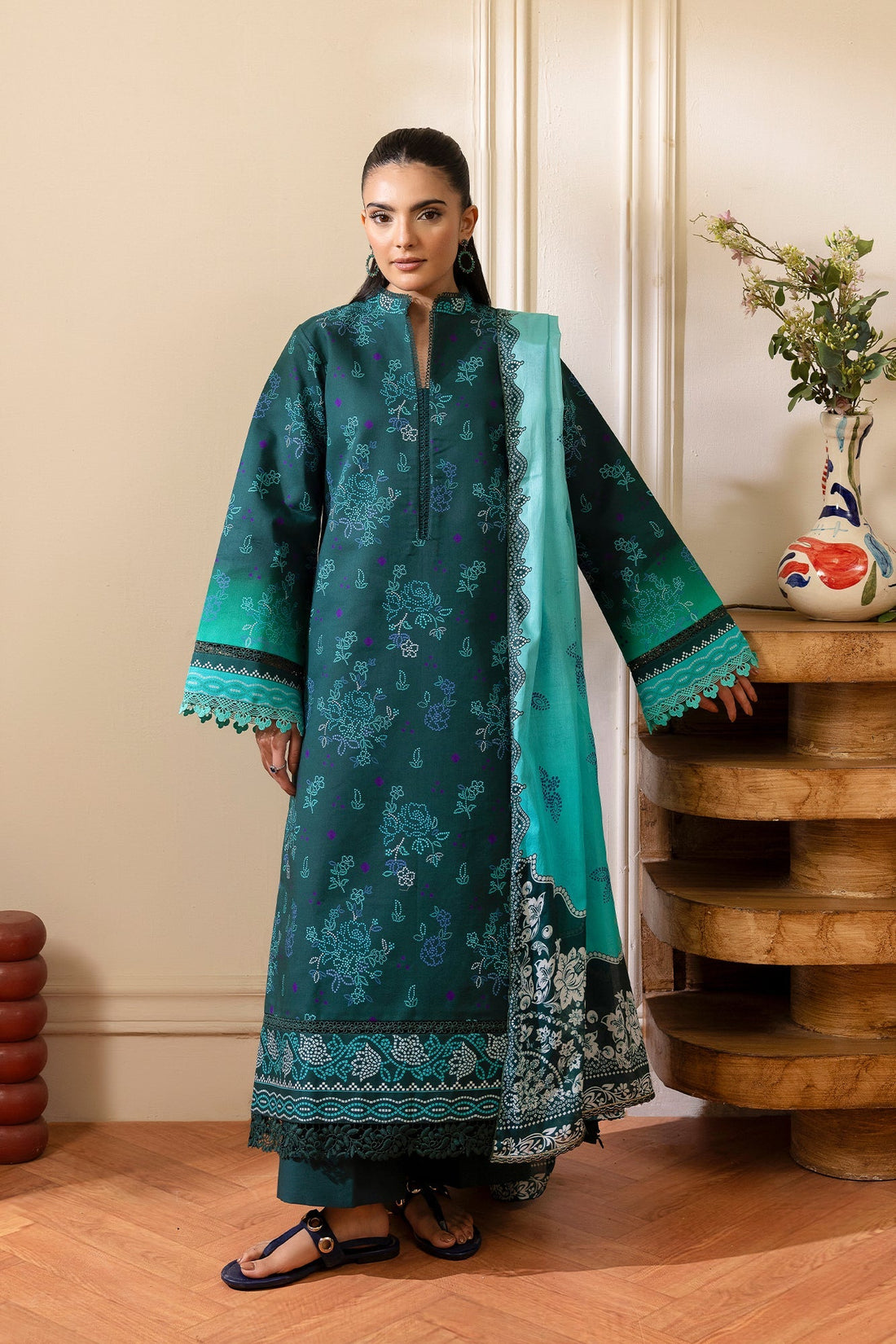 Rajbari | Nissa Exclusive Summer Prints | 05 - by Libasekhas UK - Registered Vendor of : Rajbari - 100% Original Designer Dress