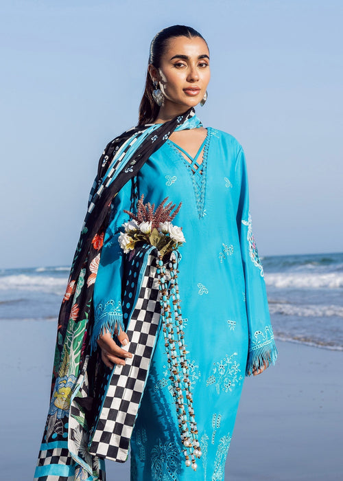 Sadaf Fawad Khan | Siraa Lawn 25 | Mystic Sea - by - Libasekhas UK - Registered Vendor of : Sadaf Fawad Khan - 100% Original Designer Dresss