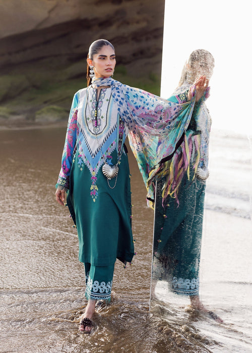 Sadaf Fawad Khan | Siraa Lawn 25 | Surf Gypsy - by - Libasekhas UK - Registered Vendor of : Sadaf Fawad Khan - 100% Original Designer Dresss
