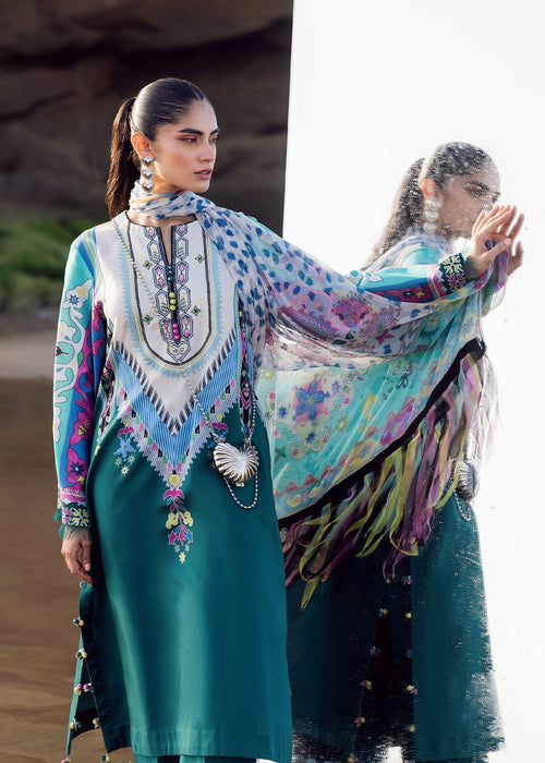 Sadaf Fawad Khan | Siraa Lawn 25 | Surf Gypsy - by - Libasekhas UK - Registered Vendor of : Sadaf Fawad Khan - 100% Original Designer Dresss