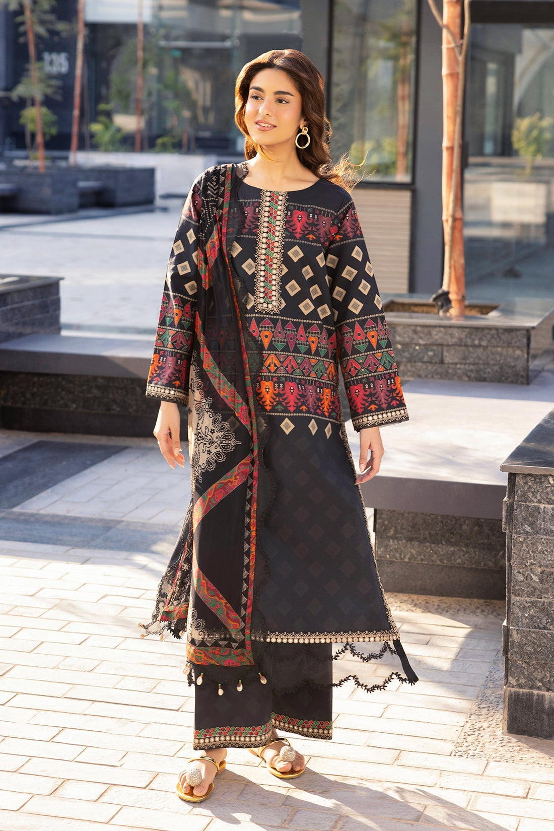Charizma | Infinity Lawn | 3-PC Unstitched Embroidered Lawn Collection IN6-03 - by Libasekhas UK - Registered Vendor of : Charizma - 100% Original Designer Dress