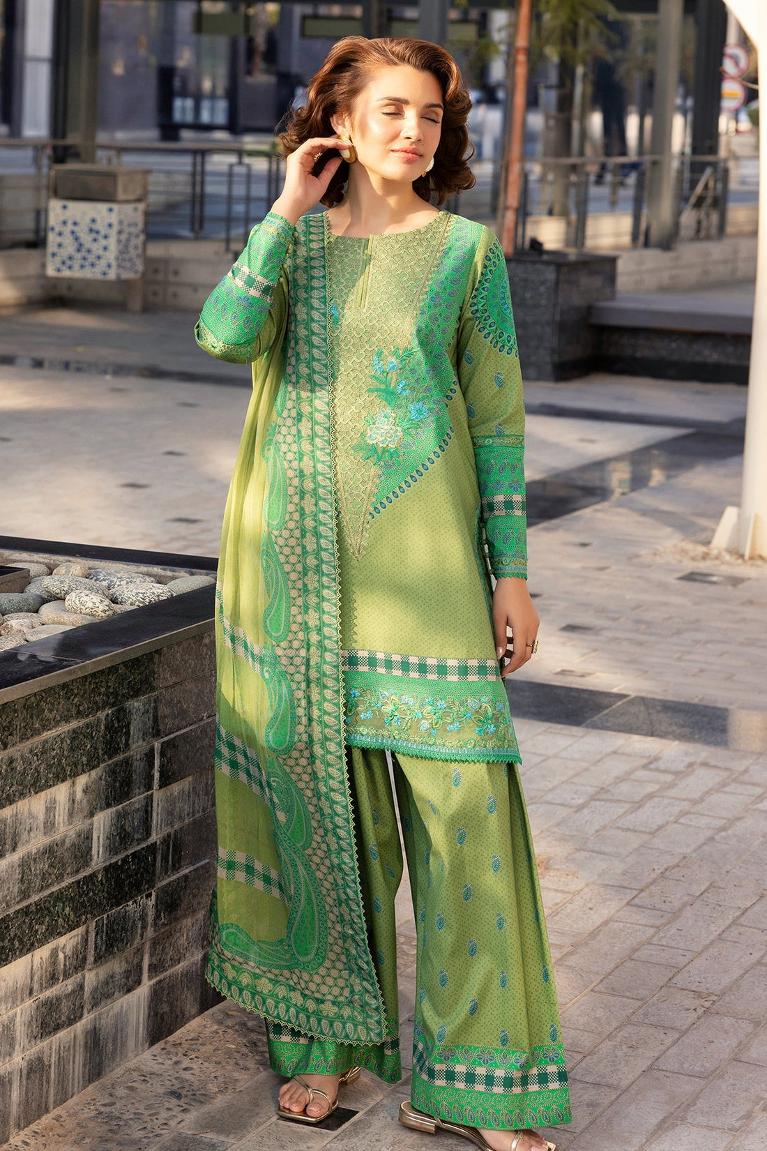 Charizma | Infinity Lawn | 3-PC UNSTITCHED EMBROIDERED LAWN COLLECTION IN6-02 - by Libasekhas UK - Registered Vendor of : Charizma - 100% Original Designer Dress