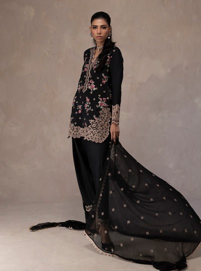 Zainab Chottani | Eid Edit 26 | Midnight Rose - by Libasekhas UK - Registered Vendor of : Zainab Chottani - 100% Original Designer Dress