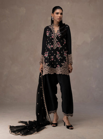 Zainab Chottani | Eid Edit 26 | Midnight Rose - by Libasekhas UK - Registered Vendor of : Zainab Chottani - 100% Original Designer Dress