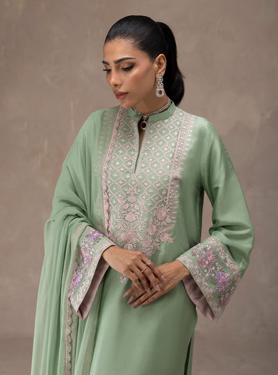 Zainab Chottani | Eid Edit 26 | Mint Bloom - by Libasekhas UK - Registered Vendor of : Zainab Chottani - 100% Original Designer Dress
