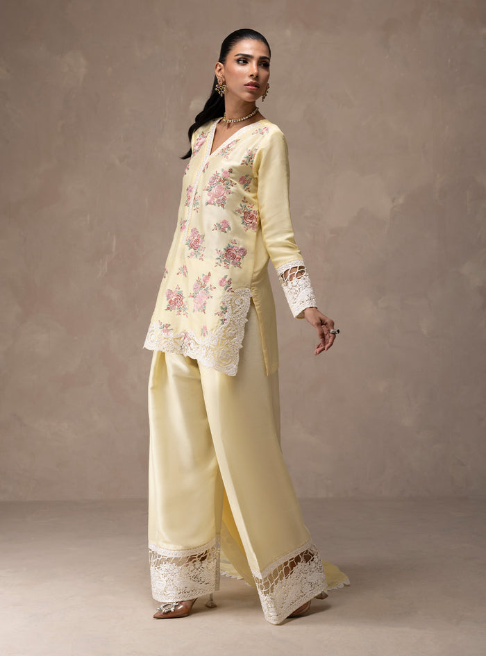 Zainab Chottani | Eid Edit 26 | Butter Yellow Bloom - by Libasekhas UK - Registered Vendor of : Zainab Chottani - 100% Original Designer Dress