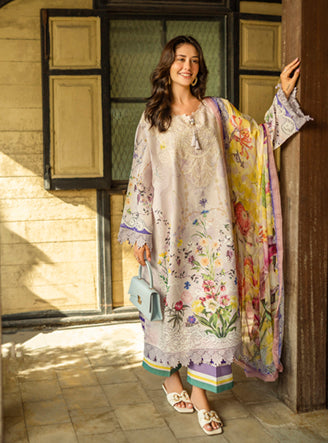 Roheenaz | Ethereal Bloom Lawn 25 | Liora - by - Libasekhas UK - Registered Vendor of : Roheenaz - 100% Original Designer Dresss