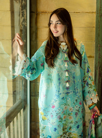 Roheenaz | Ethereal Bloom Lawn 25 | Maristela - by - Libasekhas UK - Registered Vendor of : Roheenaz - 100% Original Designer Dresss