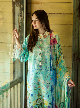 Roheenaz | Ethereal Bloom Lawn 25 | Maristela - by - Libasekhas UK - Registered Vendor of : Roheenaz - 100% Original Designer Dresss