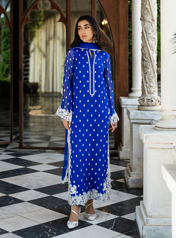 Zainab Chottani | Ramadan Edit 25 | Cobalt Dreamscape - by - Libasekhas UK - Registered Vendor of : Zainab Chottani - 100% Original Designer Dresss