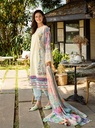 Roheenaz | Ethereal Bloom Lawn 25 | Velora - by - Libasekhas UK - Registered Vendor of : Roheenaz - 100% Original Designer Dresss