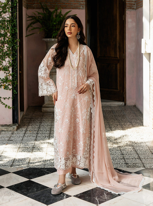 Zainab Chottani | Ramadan Edit 25 | Salmon Pink Celeste - by - Libasekhas UK - Registered Vendor of : Zainab Chottani - 100% Original Designer Dresss