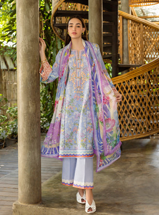 Roheenaz | Ethereal Bloom Lawn 25 |Florien - by - Libasekhas UK - Registered Vendor of : Roheenaz - 100% Original Designer Dresss