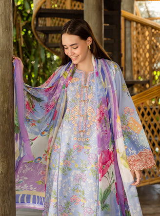 Roheenaz | Ethereal Bloom Lawn 25 |Florien - by - Libasekhas UK - Registered Vendor of : Roheenaz - 100% Original Designer Dresss