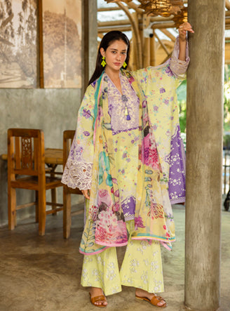 Roheenaz | Ethereal Bloom Lawn 25 | Elysse - by - Libasekhas UK - Registered Vendor of : Roheenaz - 100% Original Designer Dresss