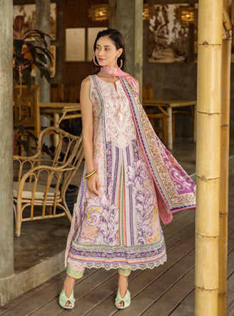 Roheenaz | Ethereal Bloom Lawn 25 | Eloria - by - Libasekhas UK - Registered Vendor of : Roheenaz - 100% Original Designer Dresss