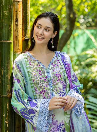 Roheenaz | Ethereal Bloom Lawn 25 | Florisse - by - Libasekhas UK - Registered Vendor of : Roheenaz - 100% Original Designer Dresss