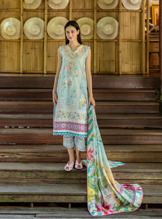 Roheenaz | Ethereal Bloom Lawn 25 | Mistelle - by - Libasekhas UK - Registered Vendor of : Roheenaz - 100% Original Designer Dresss