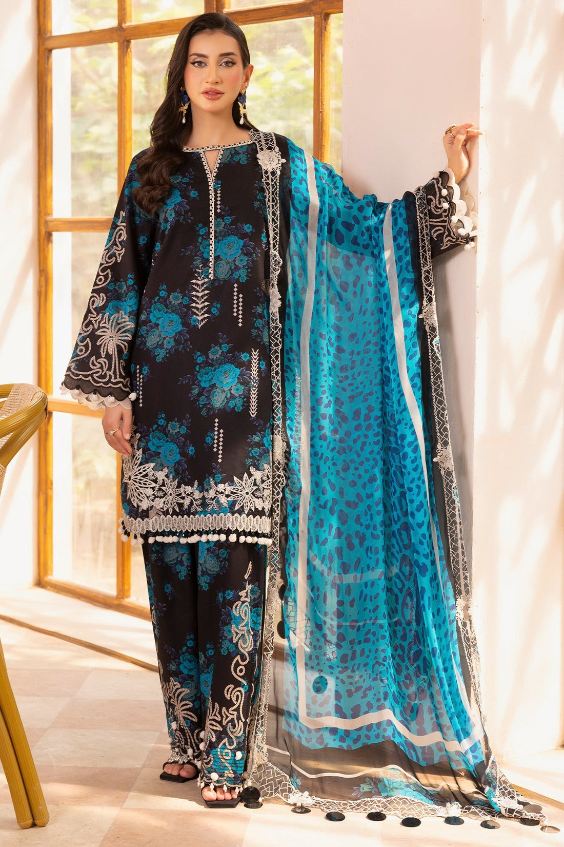 Charizma | Infinity Lawn | 3-PC UNSTITCHED EMBROIDERED LAWN COLLECTION IN6-06 - by Libasekhas UK - Registered Vendor of : Charizma - 100% Original Designer Dress
