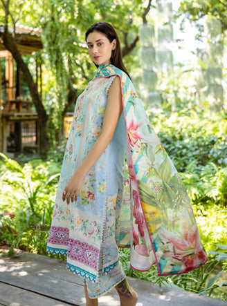 Roheenaz | Ethereal Bloom Lawn 25 | Mistelle - by - Libasekhas UK - Registered Vendor of : Roheenaz - 100% Original Designer Dresss