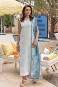 Saad Shaikh | Lawn 25 | Aqua - Fizzora - by - Libasekhas UK - Registered Vendor of : Saad Shaikh - 100% Original Designer Dresss