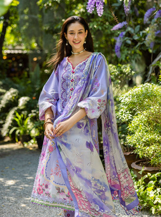 Roheenaz | Ethereal Bloom Lawn 25 | Meliora - by - Libasekhas UK - Registered Vendor of : Roheenaz - 100% Original Designer Dresss