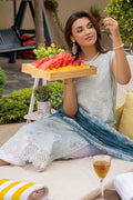 Saad Shaikh | Lawn 25 | Aqua - Fizzora - by - Libasekhas UK - Registered Vendor of : Saad Shaikh - 100% Original Designer Dresss