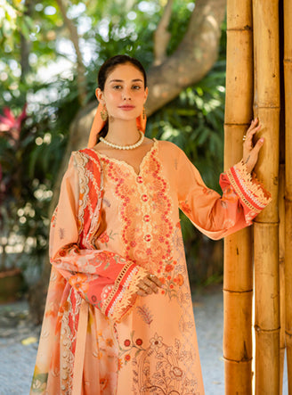 Roheenaz | Ethereal Bloom Lawn 25 | Zaria - by - Libasekhas UK - Registered Vendor of : Roheenaz - 100% Original Designer Dresss