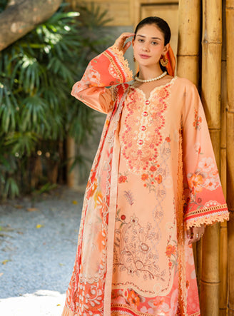 Roheenaz | Ethereal Bloom Lawn 25 | Zaria - by - Libasekhas UK - Registered Vendor of : Roheenaz - 100% Original Designer Dresss