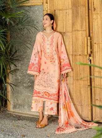 Roheenaz | Ethereal Bloom Lawn 25 | Zaria - by - Libasekhas UK - Registered Vendor of : Roheenaz - 100% Original Designer Dresss