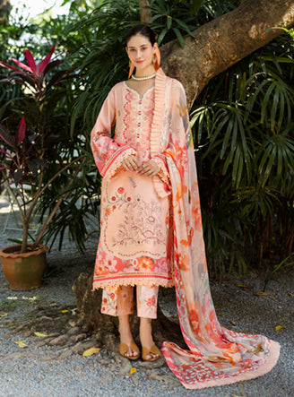 Roheenaz | Ethereal Bloom Lawn 25 | Zaria - by - Libasekhas UK - Registered Vendor of : Roheenaz - 100% Original Designer Dresss