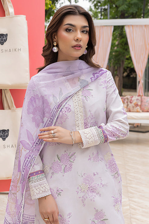 Saad Shaikh | Lawn 25 | Lilac Haze - by - Libasekhas UK - Registered Vendor of : Saad Shaikh - 100% Original Designer Dresss