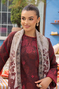 Saad Shaikh | Lawn 25 | Mehroon - Twilight Flora - by - Libasekhas UK - Registered Vendor of : Saad Shaikh - 100% Original Designer Dresss