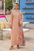 Saad Shaikh | Lawn 25 | Peach - Flayme - by - Libasekhas UK - Registered Vendor of : Saad Shaikh - 100% Original Designer Dresss