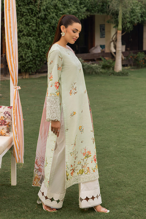 Saad Shaikh | Lawn 25 | Pista - Floral Mirage - by - Libasekhas UK - Registered Vendor of : Saad Shaikh - 100% Original Designer Dresss