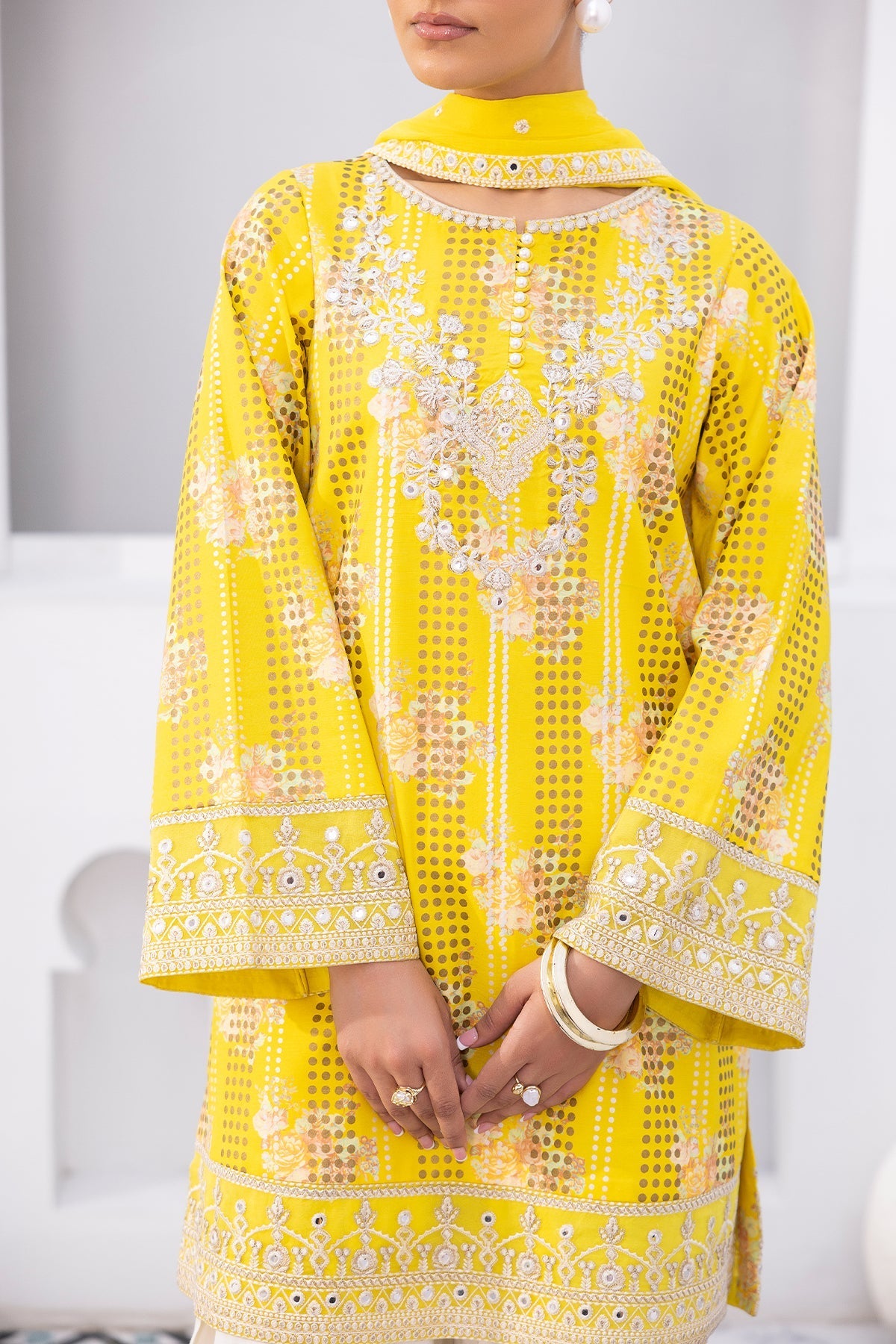 Charizma | Festive Pret | 3-PC Embroidered Raw-Silk CMA-6-410 - by Libasekhas UK - Registered Vendor of : Charizma - 100% Original Designer Dress